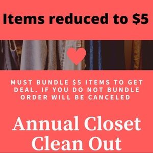 $5 closet clear out sale